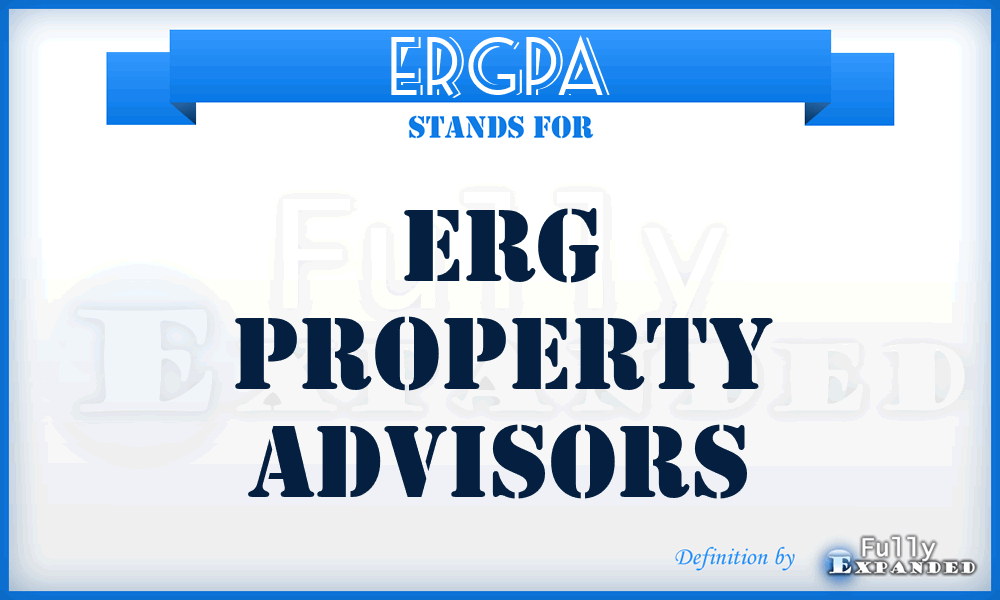ERGPA - ERG Property Advisors