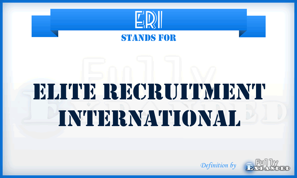 ERI - Elite Recruitment International