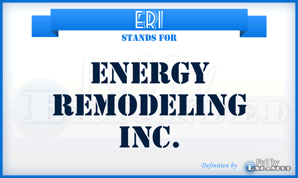 ERI - Energy Remodeling Inc.