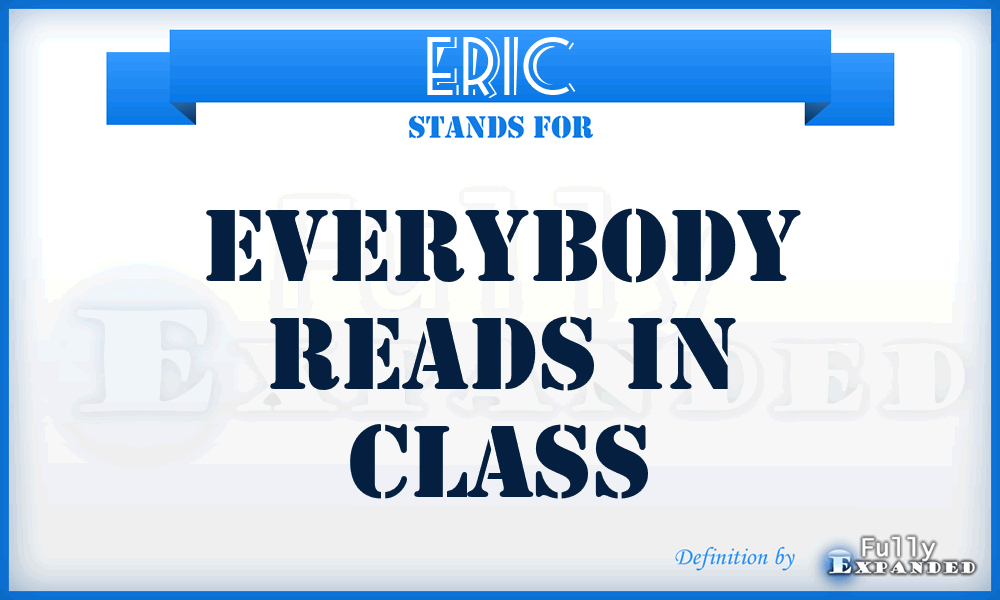 ERIC - Everybody reads in Class