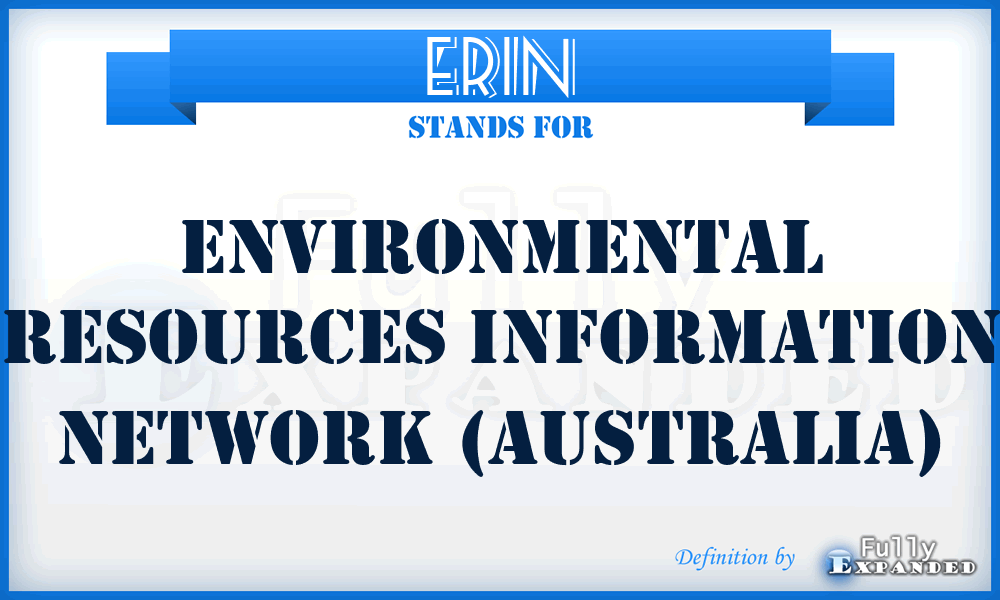 ERIN - Environmental Resources Information Network (Australia)
