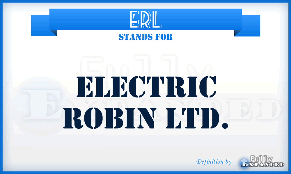ERL - Electric Robin Ltd.