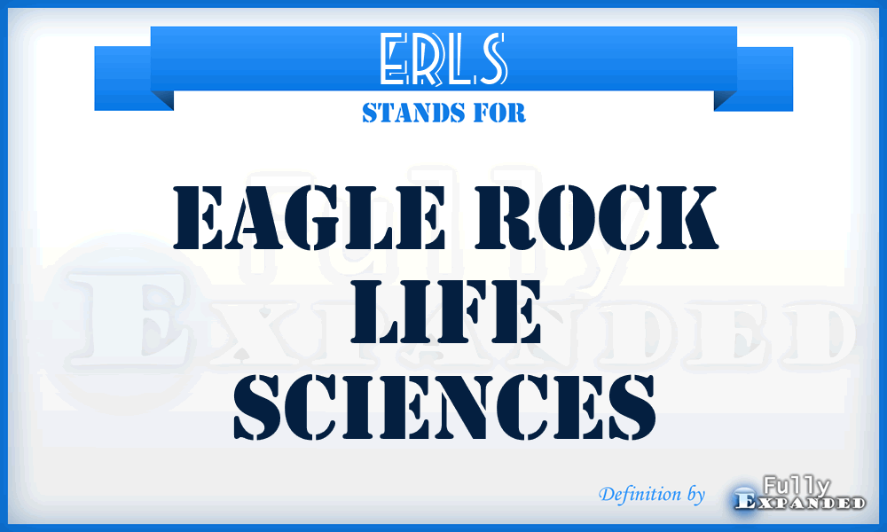 ERLS - Eagle Rock Life Sciences