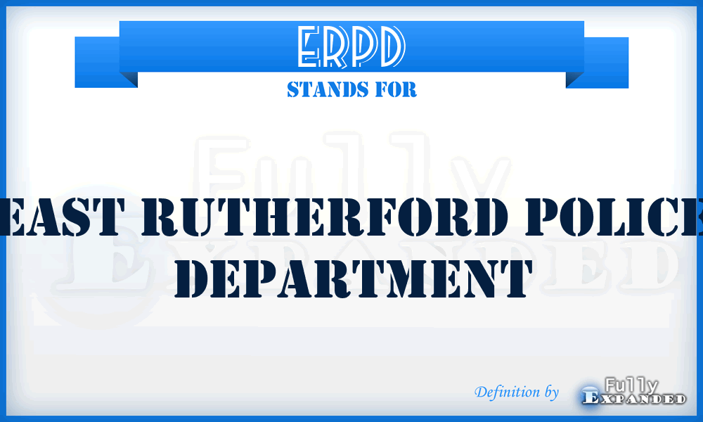 ERPD - East Rutherford Police Department