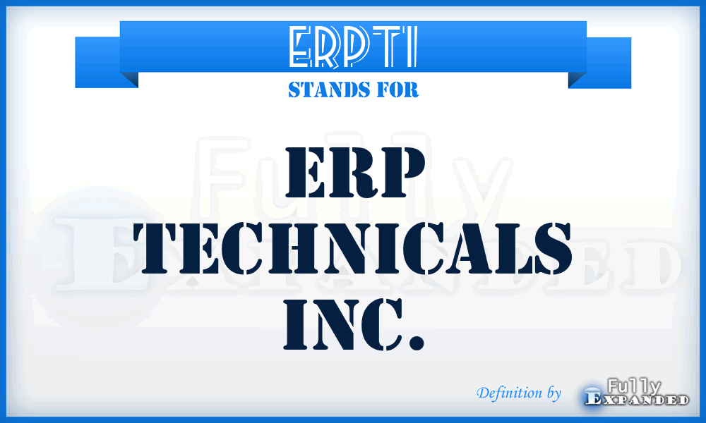 ERPTI - ERP Technicals Inc.