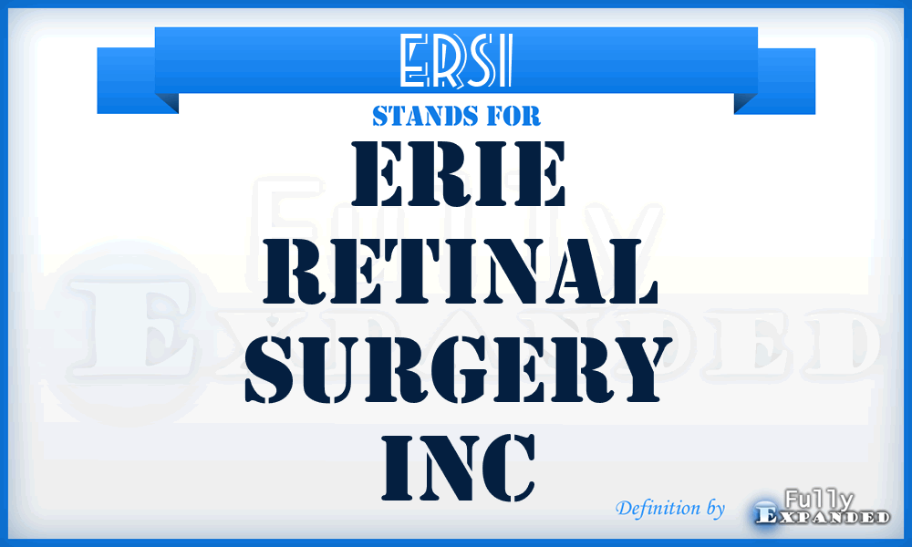 ERSI - Erie Retinal Surgery Inc