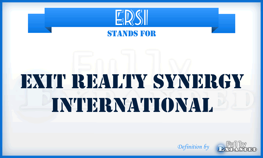 ERSI - Exit Realty Synergy International