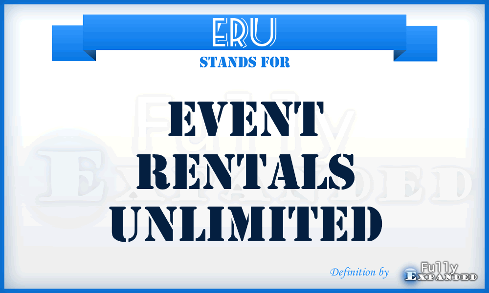 ERU - Event Rentals Unlimited