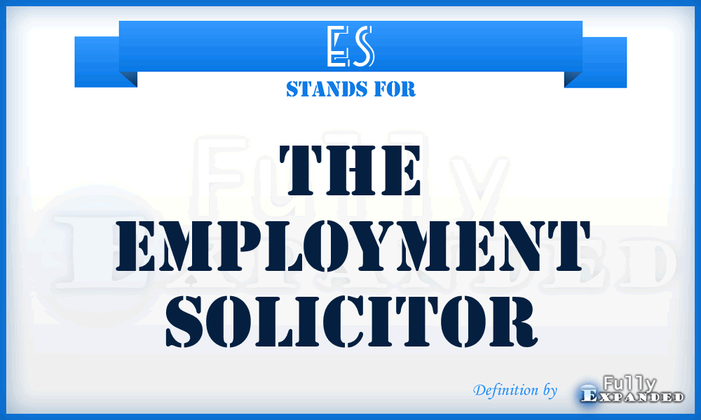 ES - The Employment Solicitor
