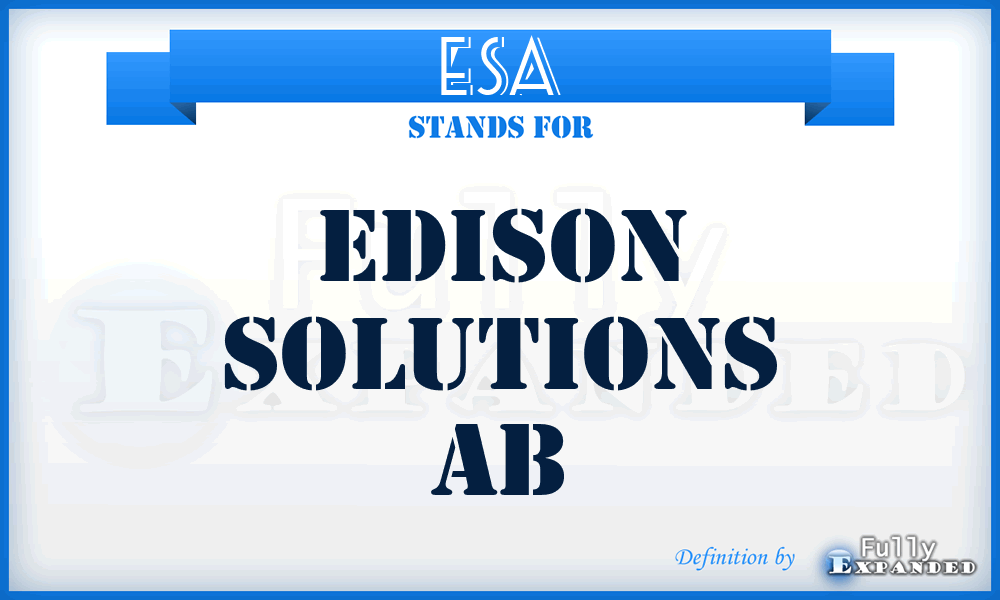 ESA - Edison Solutions Ab