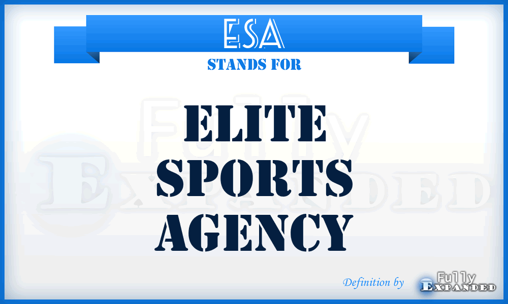 ESA - Elite Sports Agency