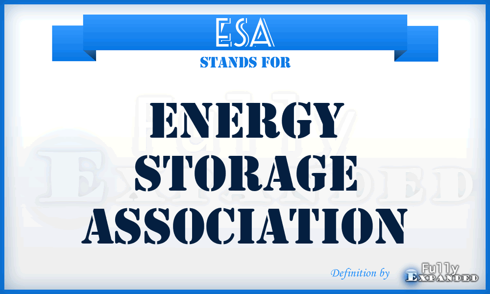 ESA - Energy Storage Association