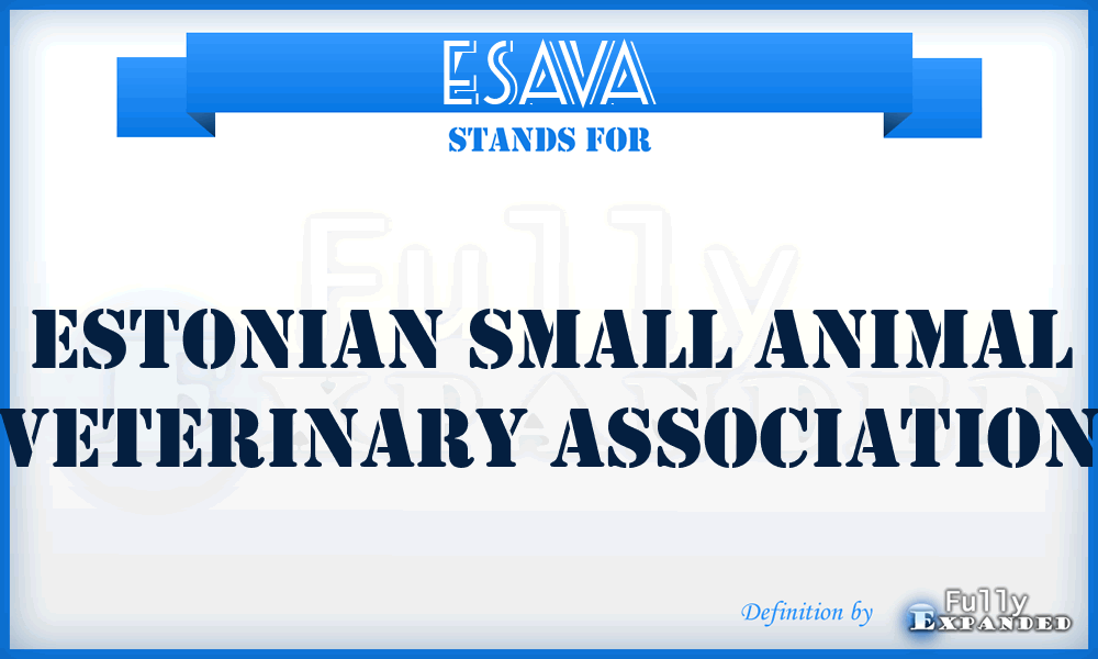 ESAVA - Estonian Small Animal Veterinary Association