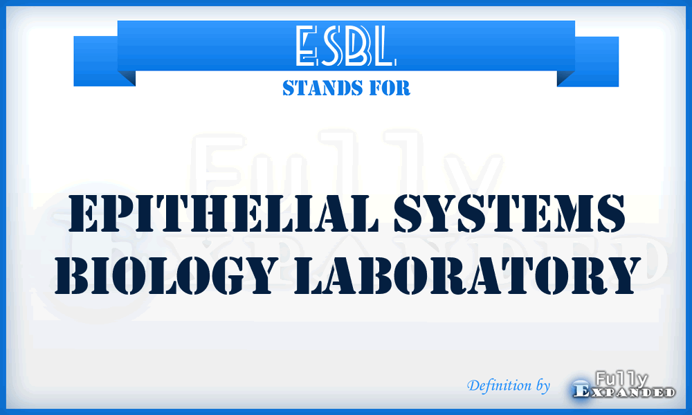 ESBL - Epithelial Systems Biology Laboratory