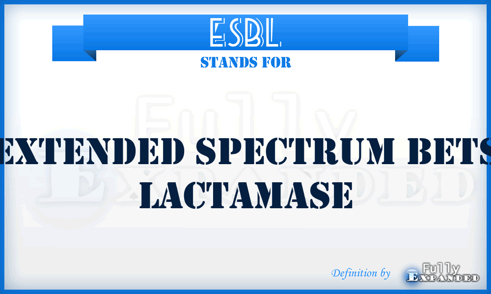 ESBL - Extended Spectrum Bets Lactamase