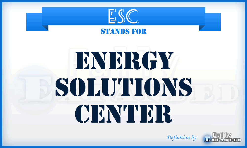 ESC - Energy Solutions Center