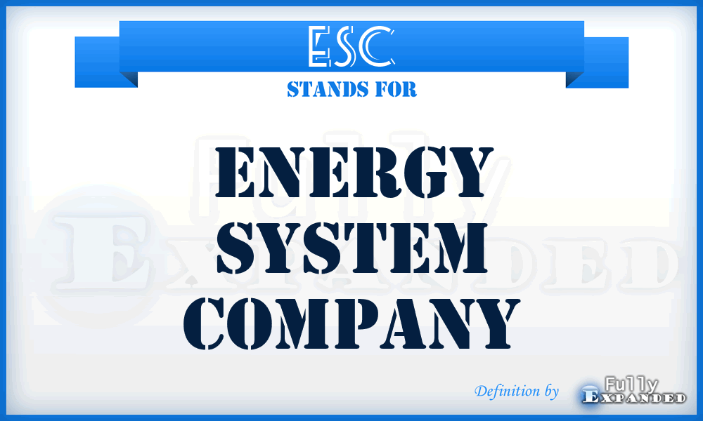 ESC - Energy System Company