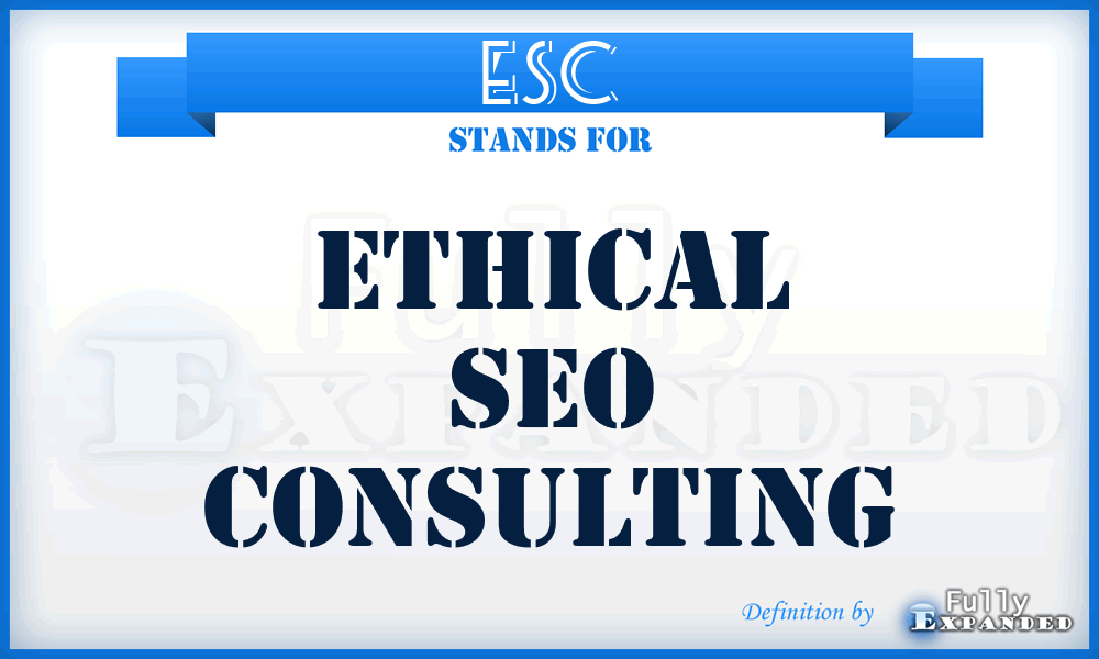 ESC - Ethical Seo Consulting
