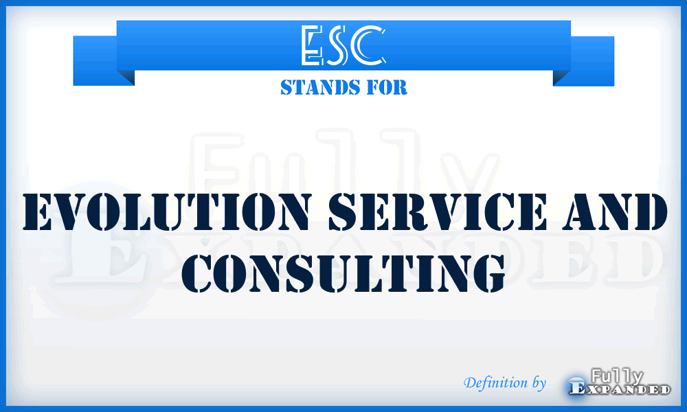 ESC - Evolution Service and Consulting