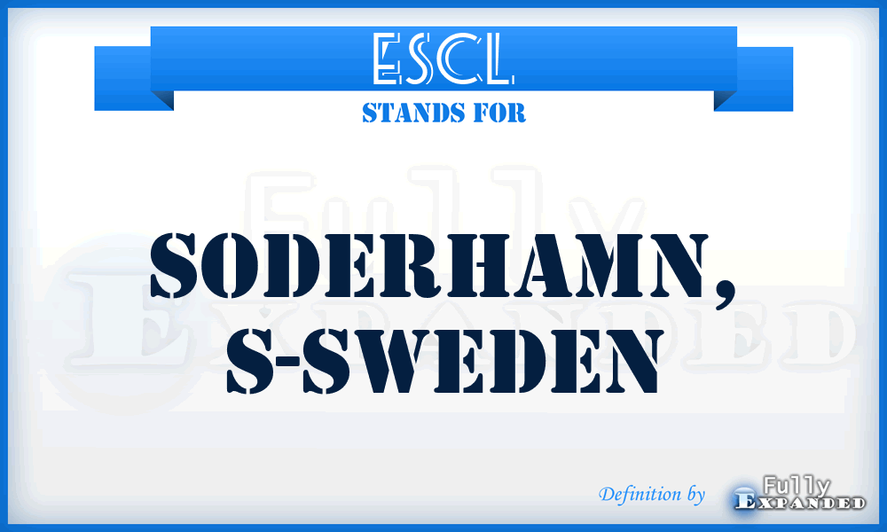 ESCL - Soderhamn, S-Sweden