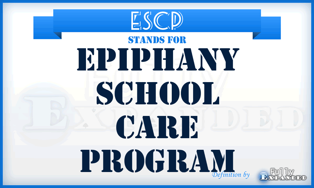 ESCP - Epiphany School Care Program
