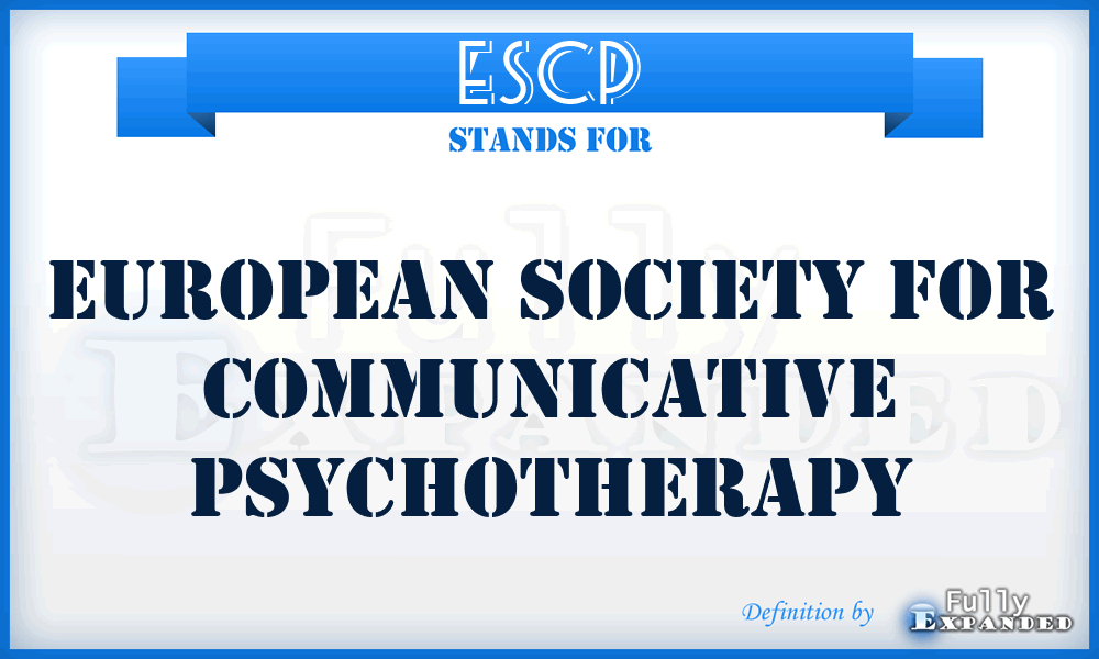ESCP - European Society for Communicative Psychotherapy