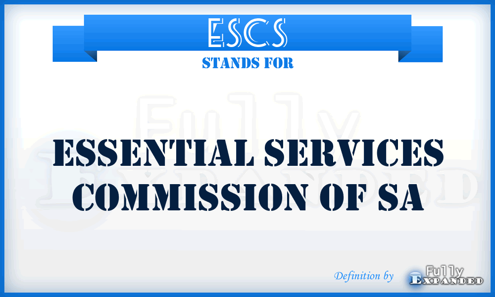 ESCS - Essential Services Commission of Sa