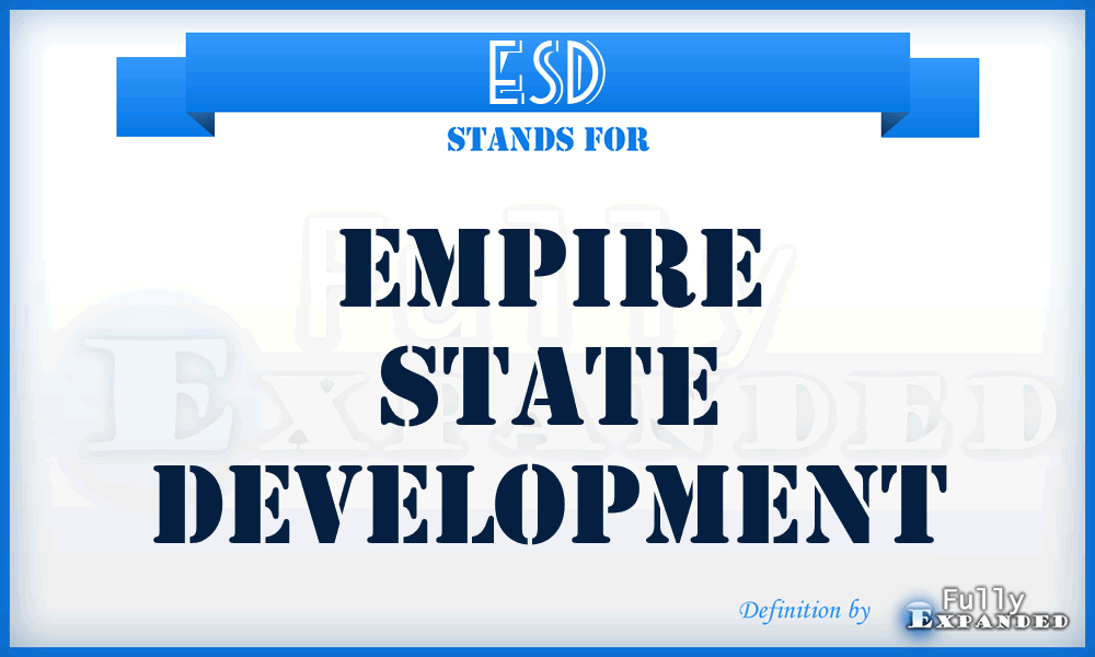 ESD - Empire State Development