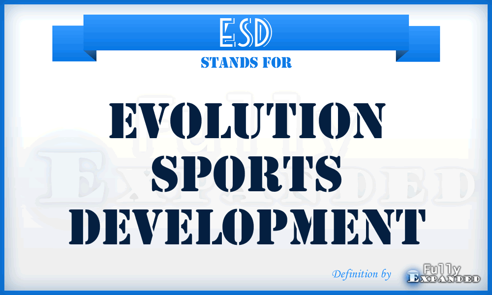 ESD - Evolution Sports Development