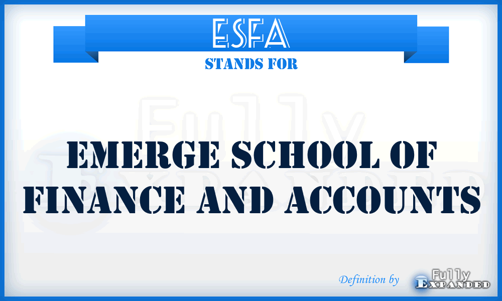 ESFA - Emerge School of Finance and Accounts