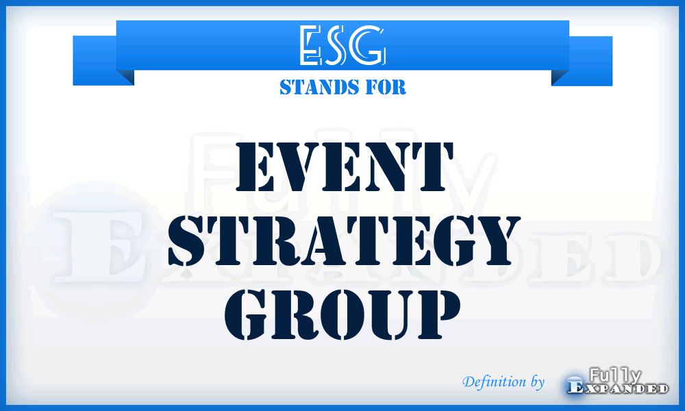 ESG - Event Strategy Group