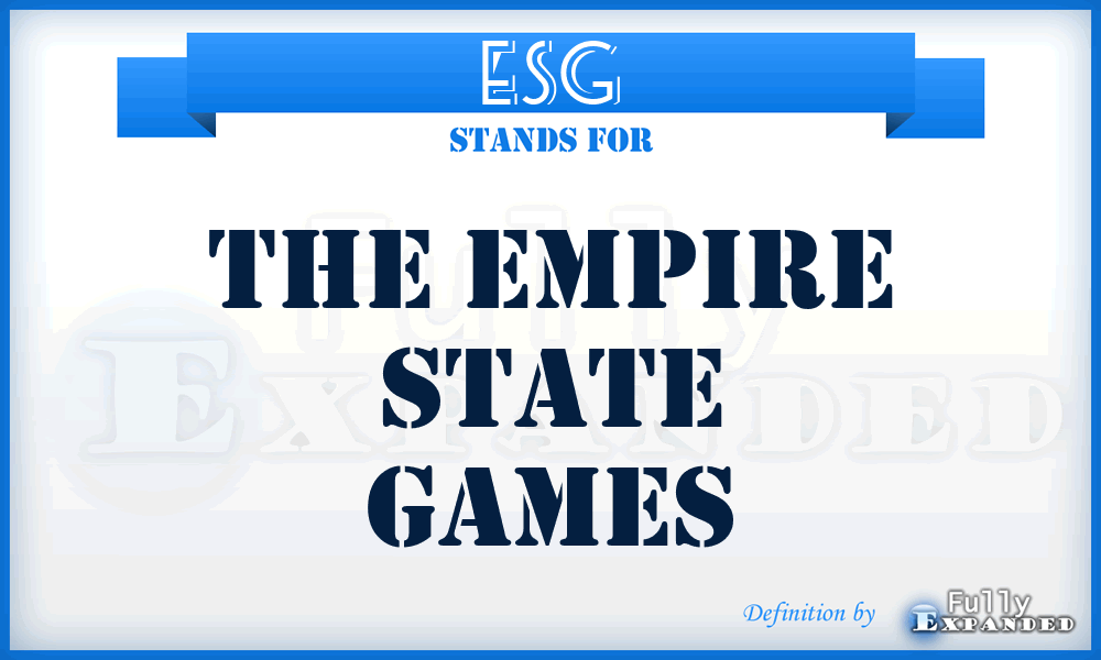 ESG - The Empire State Games