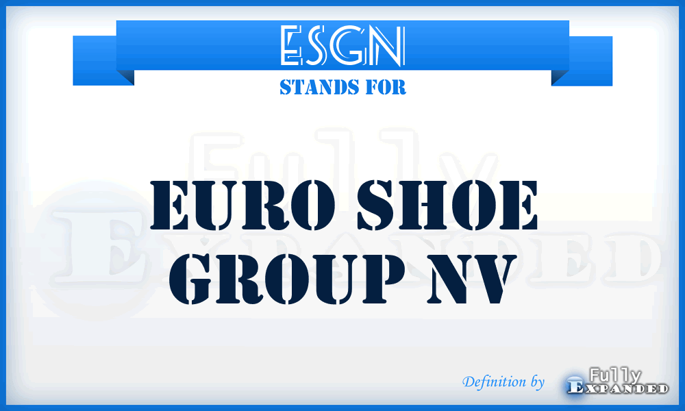 ESGN - Euro Shoe Group Nv