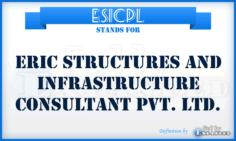 ESICPL - Eric Structures and Infrastructure Consultant Pvt. Ltd.