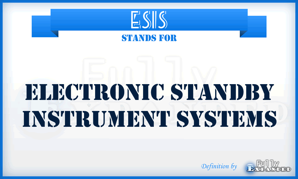 ESIS - Electronic Standby Instrument Systems