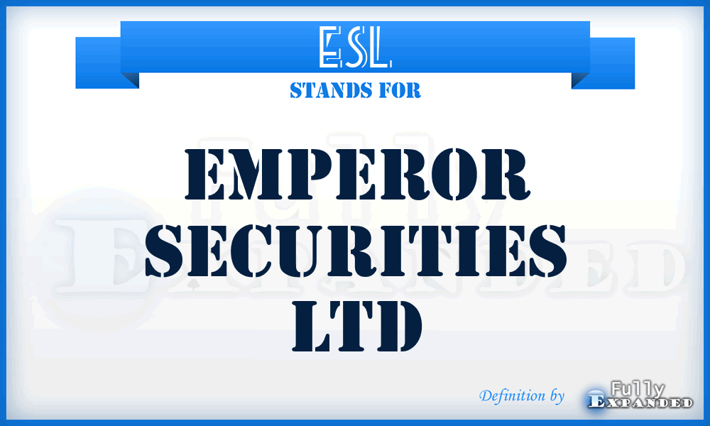 ESL - Emperor Securities Ltd