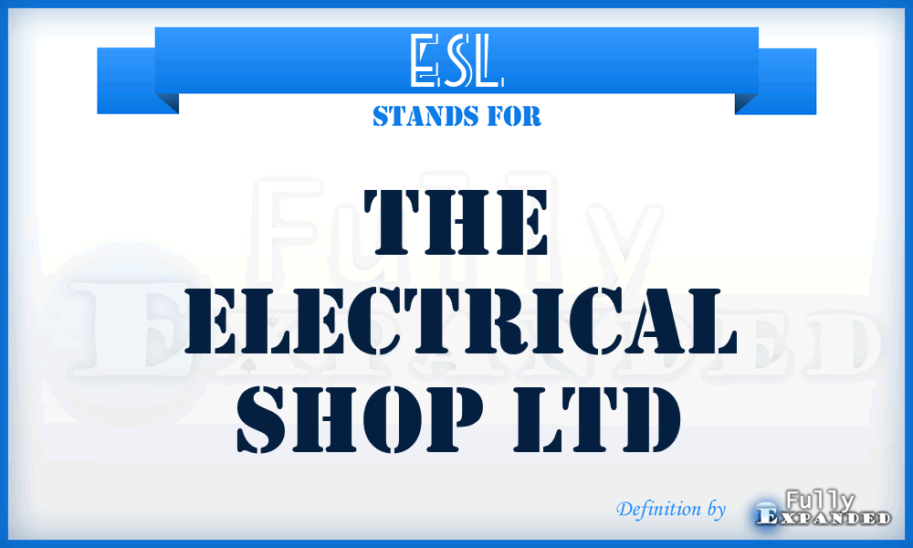 ESL - The Electrical Shop Ltd