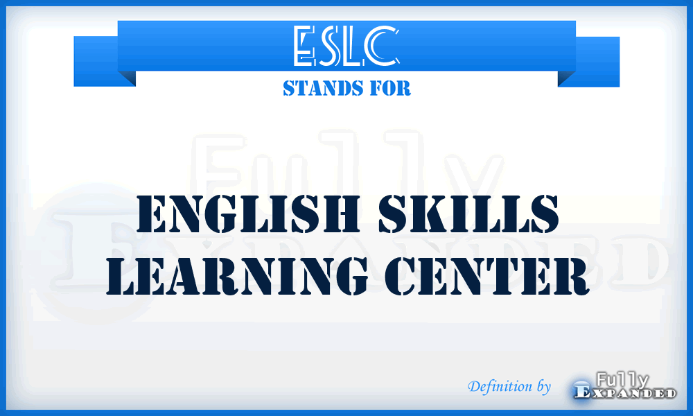 ESLC - English Skills Learning Center