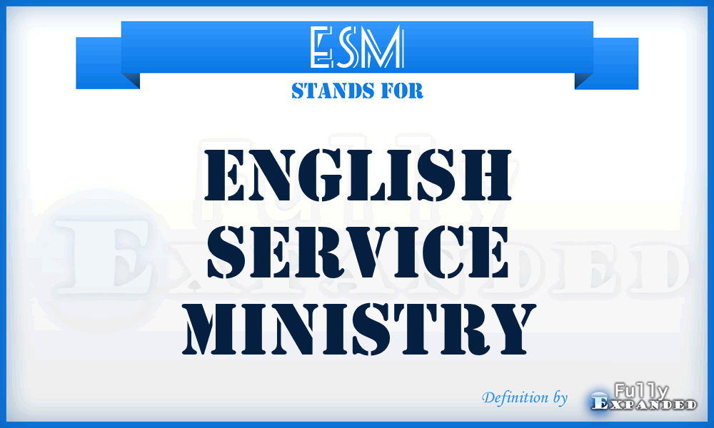 ESM - English Service Ministry