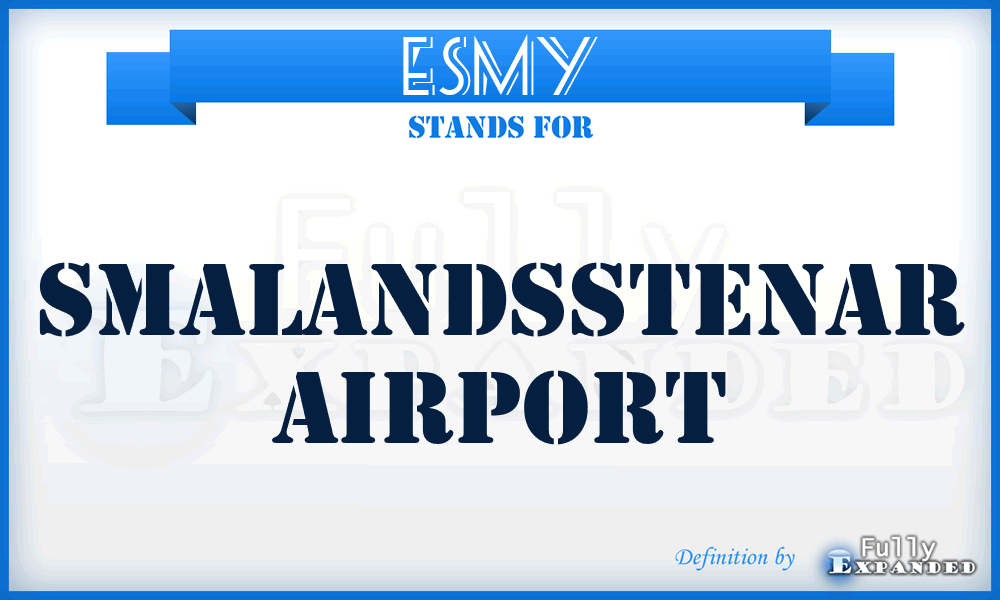 ESMY - Smalandsstenar airport