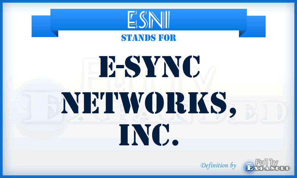 ESNI - E-Sync Networks, Inc.