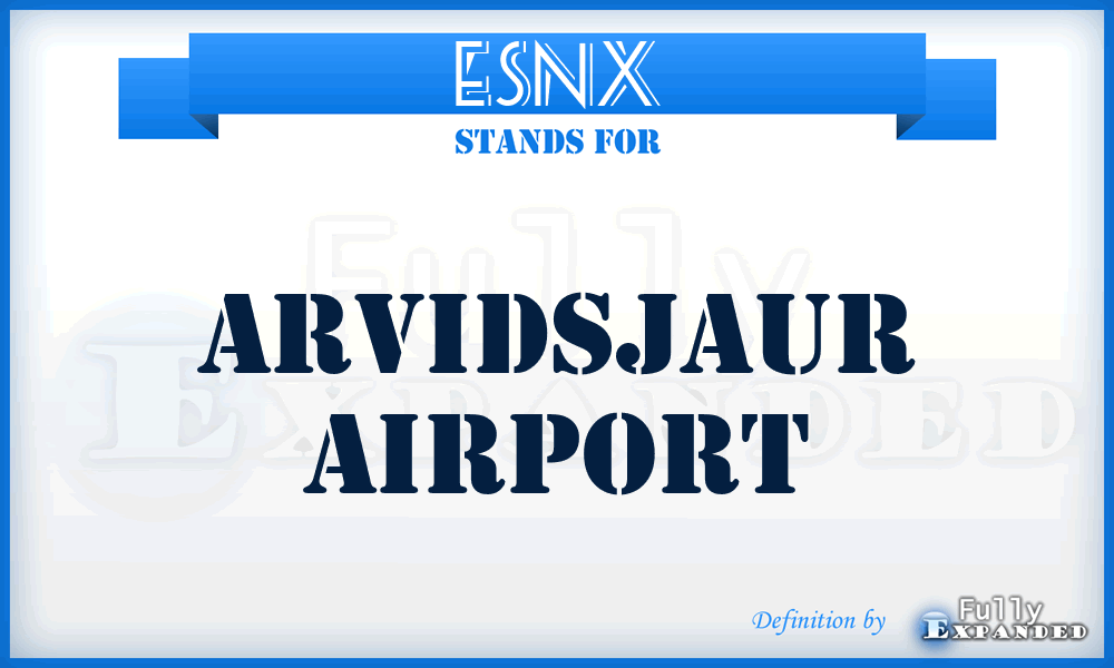 ESNX - Arvidsjaur airport