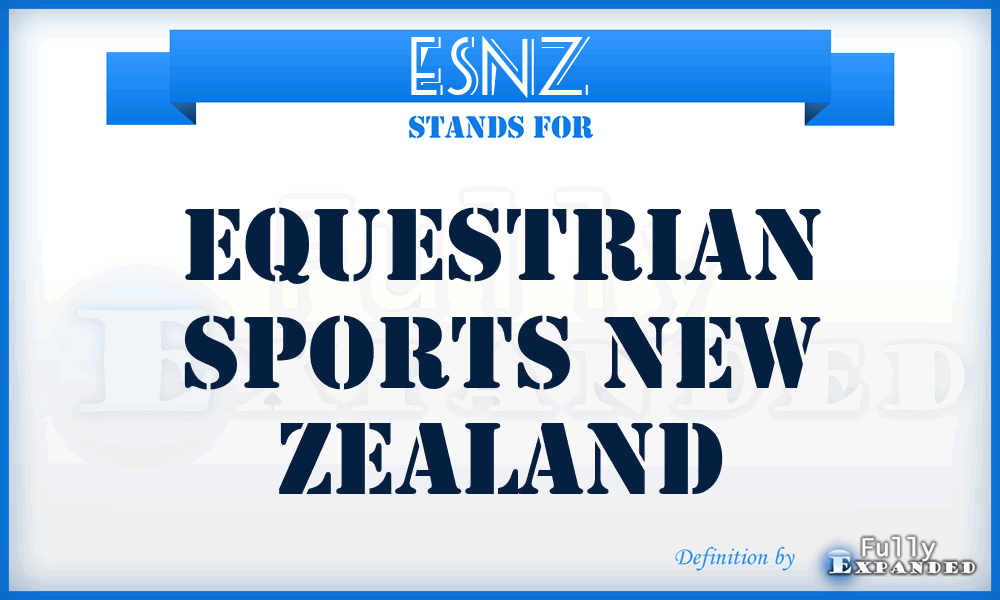 ESNZ - Equestrian Sports New Zealand