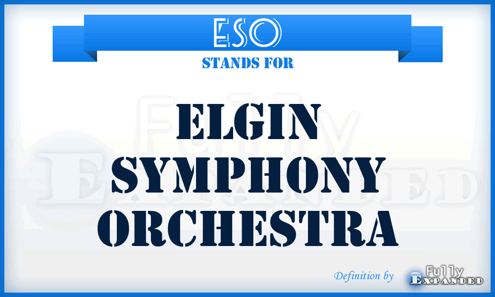 ESO - Elgin Symphony Orchestra