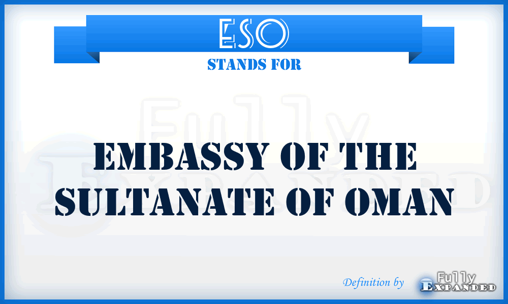 ESO - Embassy of the Sultanate of Oman