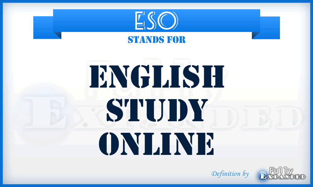 ESO - English Study Online