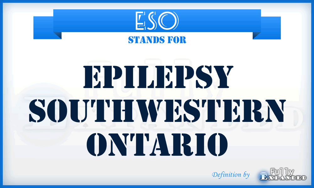 ESO - Epilepsy Southwestern Ontario