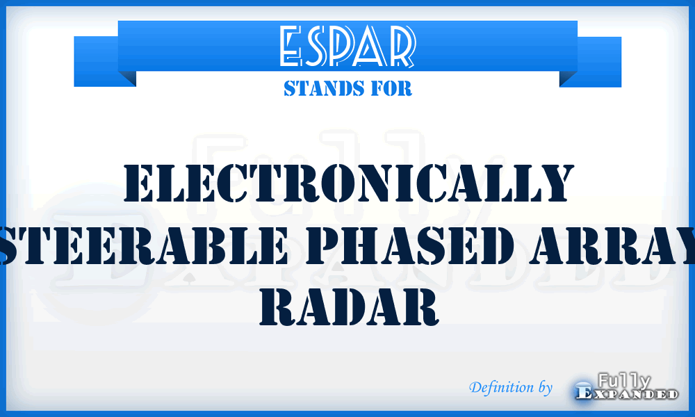 ESPAR - electronically steerable phased array radar