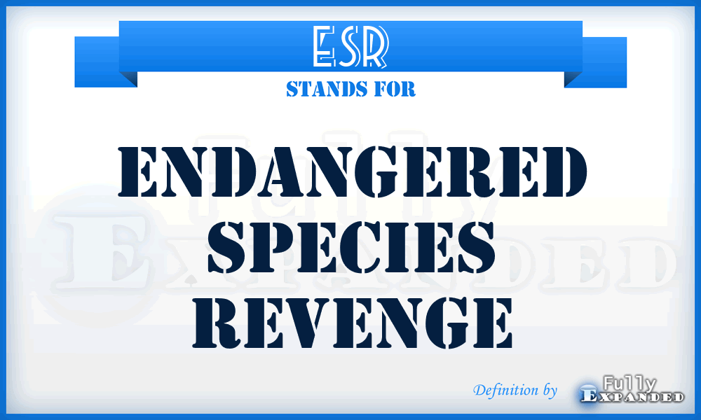 ESR - Endangered Species Revenge