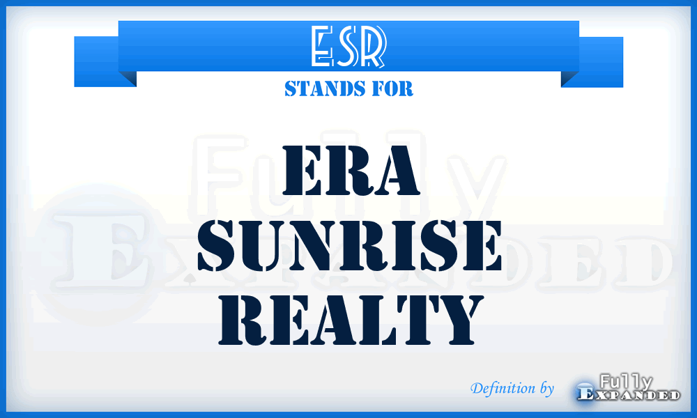 ESR - Era Sunrise Realty